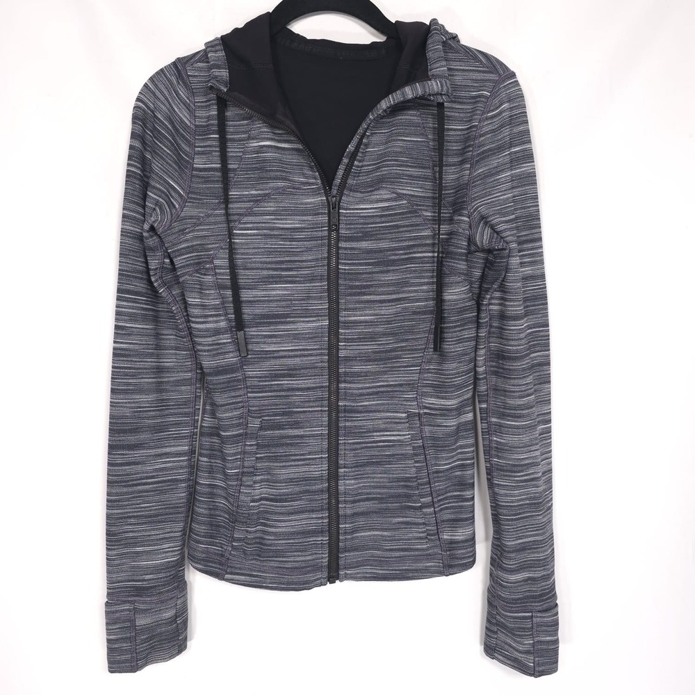 Lululemon Size 6 Gray Heather Hooded Define Jacket Nulu‎ Sweater Full Zip